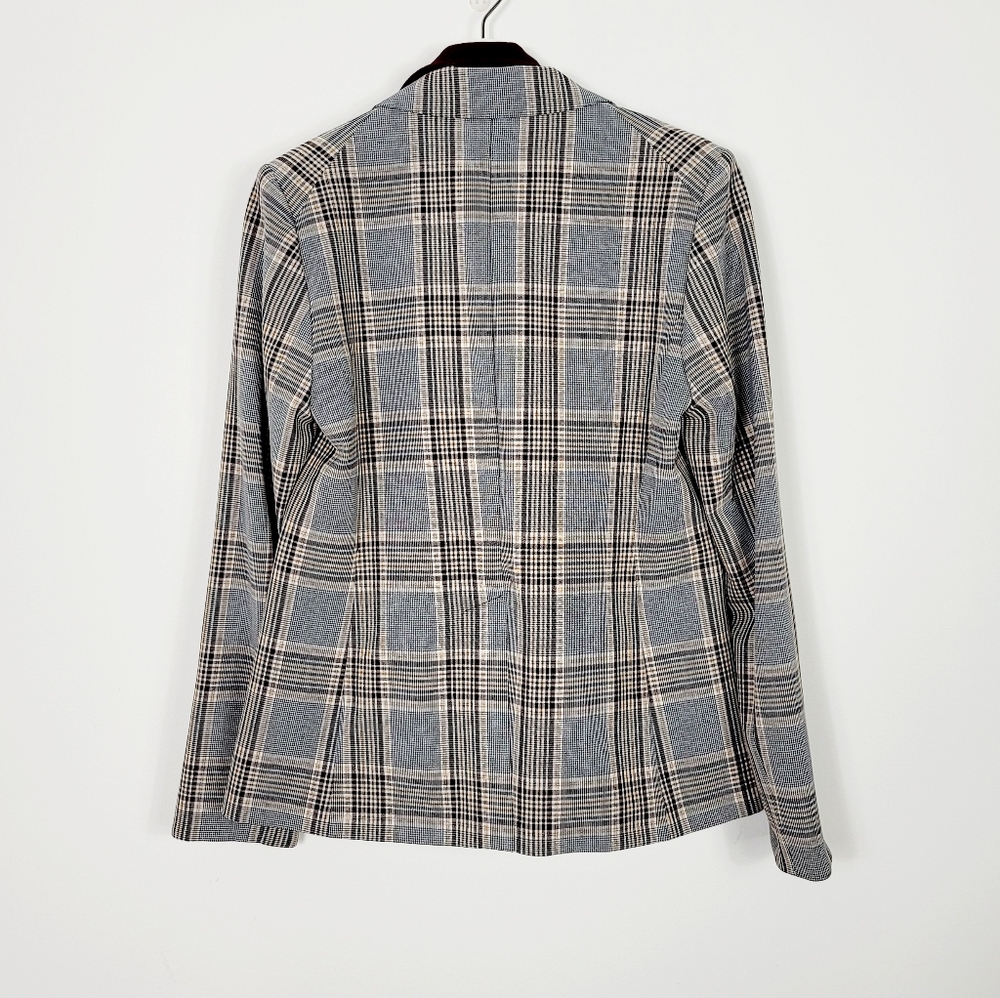 Veronica Beard Dickey gray plaid one button blazer jacket with dickey - Picture 10 of 11